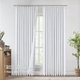 thumbnail image 3 of White Pinch Pleated Full Blackout Curtains 60 inch Wide Thermal Insulated Window Panels 95 inch for Living Room Bedroom Room Darkening Pinch Pleat Drapes with Hooks Back Tab 60" Wx95 Lx1, 3 of 9
