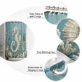 thumbnail image 7 of Shower Curtains Seahorse Bath Curtain Coral Starfish Blue Ocean Waterproof Bathroom Shower Curtain Set with Hooks Decoration 72 x 84 Inches, 7 of 7
