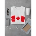 thumbnail image 3 of Grunge Canada Flag Watercolor Tee Men's -Image by Shutterstock, 3 of 4