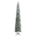 thumbnail image 3 of vidaXL Slim Christmas Tree 300 LEDs & Ball Set & Flocked Snow 300 cm, 3 of 5