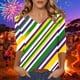 thumbnail image 1 of TaTaai Women's Fashion Christmas Printed Loose Casual V Neck With Three Quarter Sleeves And 3/4 Sleeves T-shirt Pullover Top Gift, 1 of 5