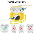 thumbnail image 4 of 2 in 1 Protective Skin Case Compatible for Airpods Pro 2 and Case with Lanyard Combo Set with Lanyard, Silicone GPS Tracker Cover Holder Anti-Lost with 2 PCS TPU Screen Protector, 4 of 5