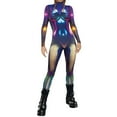 thumbnail image 3 of TAIAOJING Women Hallowmas Tight Jumpsuit Party Casual Graphic Print Long Sleeved Onesie, 3 of 4