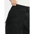 thumbnail image 4 of Madden NYC Women's Denim Cargo Joggers, 28" Inseam, Sizes XXS-XXL, 4 of 5