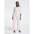 thumbnail image 2 of Joyspun Women's Dreamy Soft Collection Long Sleeve Sleep Top and Straight Leg Pants Pajama Set, 2-Piece, Sizes XS-3X, 2 of 5