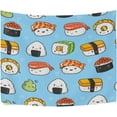 thumbnail image 2 of Cute Sushi Tapestry Wall Hanging Tapestries Happy Colorful Hippie Psychedelic Art Polyester Carpet Wall Decorative for Living Room Bedroom 60x40inch, 2 of 7