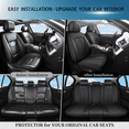 thumbnail image 6 of Car Seat Covers Full Set Fit for Hyundai Tucson 2005-2026, Premium Faux Leather Seat Protectors, Breathable, Waterproof & Anti-Slip Full Wrapping Edge Seat Covers (Black, Full Set), 6 of 7