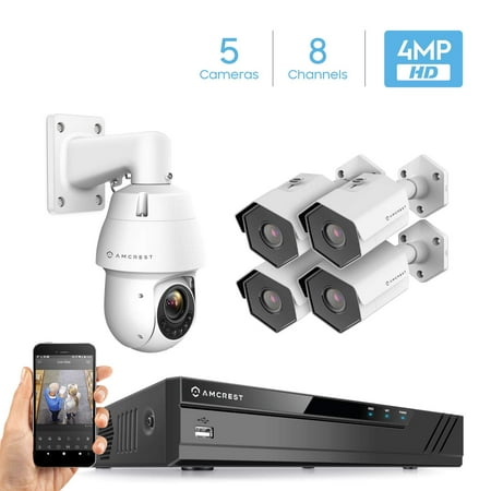 Amcrest 4MP Security Camera System, w/ 4K 8CH PoE NVR, (4