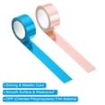 thumbnail image 3 of Uxcell Metallic Washi Tape 15mmx5m, 2 Pack Art Tapes Adhesive Light Blue, Pink Gold, 3 of 5