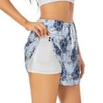 thumbnail image 3 of Lsque Turtle with Blue Stones Printed Women's Running Shorts with Liner Pockets,Elastic Quick Dry Workout Athletic Gym Yoga Shorts,Womens High Waist Shorts-Small, 3 of 9