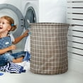 thumbnail image 4 of Stylish Patterned Linen Laundry Hamper Large Open Top Breathable Fabric For Bedroom Bathroom Durable And Easy Design, 4 of 5