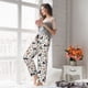 thumbnail image 5 of Balery Black Cat And Snake Pantalones de pijama para mujer, pijamas ultraligeros, pantalones de estar por casa-Large, 5 of 6