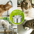 thumbnail image 6 of ZEKIRY Cat Water Fountain Stainless Steel, 108oz/3.2L Pet Water Fountain with Window, Ultra Quiet Cat Fountains for Drinking, Faucet Water Fountain for Cats and Dogs, Cat Drinking Fountain, 6 of 9