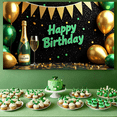 thumbnail image 5 of LUUFILx Happy Birthday Backdrop Banner Party Decoration with Tassels Background Banner Display Photography Props Celebration Supplies Décor, 5 of 7