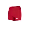 thumbnail image 1 of Pantalón corto de voleibol Mizuno Elevated con entrepierna para mujer, color rojo, 1 of 7