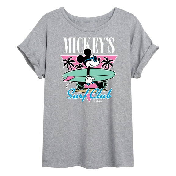 Disney - Mickey & Friends - Mickey's Surf Club - Miami Retro Colors - Women's Oversized T-Shirt