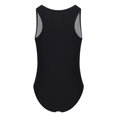 thumbnail image 2 of inlzdz Kids Girls Gymnastics Leotards Sleeveless Training Bodysuit Print Ballerina Ballet Dance Black 14, 2 of 7