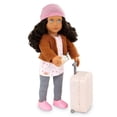 thumbnail image 4 of Our Generation Lisandra Rolling Luggage 18" Travel Doll, Blue Eyes, Brown Hair Huggable (10-Piece), 4 of 5