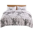 thumbnail image 2 of Lightweight Microfiber Bedding Duvet Cover Set, Marble Pattern, 2 of 7