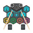thumbnail image 4 of Runquan Electric Practice Drum Practice Drum Pad Machine for Children Boys and Girls Colorful, 4 of 8