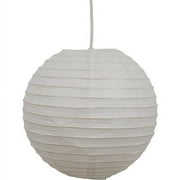 Round Paper Lantern Light, White