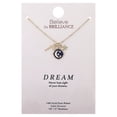 thumbnail image 2 of Women's 14Kt Gold Flash Plated Cubic Zirconia "Dream" Charm Pendant Necklace, 18+2" Extender, 2 of 2