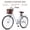 White-A, variant on Viribus 24" City Cruiser Bicycle with Carbon Steel Frame Dual V Brakes Basket,Commute Bike for Women Adults,White