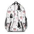 thumbnail image 3 of Black Cat and Gift White Pattern Cute School Backpack Bag with Padded Back and Adjustable Shoulder Straps 16.9 X 12.6 X 5.9 Inches, 3 of 5