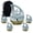 Golf Urn-5, variant on MUKTIVE Golf Paintings Urns for Human Ashes Adult Women & Men, Combo Sets Funeral Urn for Human Ashes, Cremation Decorative (1 Large 10 ", 4 Keepsake 3 ")