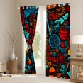 thumbnail image 3 of Homewish Chic Graffiti Artwork Black Out Curtains, Yummy Fast Food Curtains Pack of 2 (42x63 Each), Teens Kids Boys Girls Bedroom Curtains, Black Out Curtains Decor, 3 of 6