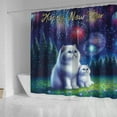 thumbnail image 4 of Happy New Year Exotic Shorthair Family Cheer Winter Midnight Firework Shower Curtain Cat Lover Kitten Owner Gifts Waterproof Bathroom Bathtub Curtain - 02025, 4 of 5
