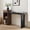 Black + Walnut, variant on 67" Modern MDF Console Table with 2-Tier Open Storage Shelves for Living Room, Black