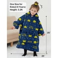 thumbnail image 3 of Sudadera con capucha NOUKOW para niños de 6 a 10 años, franela sherpa, 3 of 7