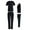 Black, variant on Unisex Stretch Scrub Set Top and Pants