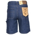 Mens Denim Cargo Shorts Premium Cotton Jeans Multi Pocket Stoash Blue
