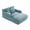 Blue(with cup holder), variant on Homefun 61'' Oversized Chenille Chaise Lounge Chair,No Assembly Indoor Reading Sofa with 3 Pillows for Living Room Bedroom,Yellow
