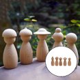 thumbnail image 6 of Pegwooden People Wood Dolls Figures Toys Kids Unpainted Figurines Bodiesdecorative Craft Blank Painted Unfinished, 6 of 6