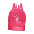thumbnail image 2 of EHJRE Ballet Dance Backpack Cute with Shoe Compartment for Jazz Latin Dance Sports Rose Red, 2 of 9