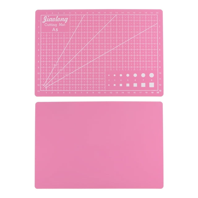 Unique Bargains Tapis de Découpe Auto-Guérissant A5 9'x6' Planche à Découper Double Face pour Bricolage, Art et Travail, Rose