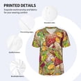 thumbnail image 3 of Lsque Bright Mushrooms Pattern Mens Polo Golf Shirts Funny Graphics Shorts Sleeve Button Shirts Baseball T-shirt-4X-Large, 3 of 7