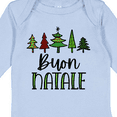 thumbnail image 3 of Inktastic Buon Natale Festive Christmas Trees Boys or Girls Long Sleeve Baby Bodysuit, 3 of 4