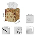 thumbnail image 5 of Yuyamidu Maple Leaf Square Tissue Box Cover Butterfly PU Leather Tissue Dispenser for Napkin Facial Paper Easy to Install Facial Paper Organizer Dispenser Fall Decoration Gift for Holiday, 5 of 8