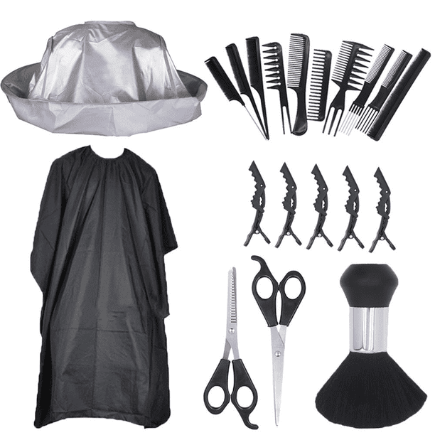 Herramientas de peluquería, peine, cubo de tela, tijeras, juego de horquillas, herramientas de peluquería, suministros para teñir y hornear el cabello, aceite, cepillo para el cabello