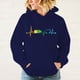 thumbnail image 2 of Sudadera con capucha con estampado de latidos del corazón de conejillo de indias para mujer, sudaderas deportivas casuales de moda, jerséis para mujer, 2 of 5