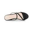 thumbnail image 4 of BLISSFUL STEP Strappy Open Toe Wedge Heels Slide Sandals for Women, 4 of 6