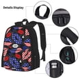 thumbnail image 3 of Pofeuu American With Lips Print Backpack Travel Backpacks With Lunch Bag Pencil Bag Set 3 pcs Set Cartoon Backpack, 3 of 7