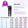 thumbnail image 5 of TiaoBug Kids Girls Metallic Zipper Long Sleeves Jacket and Shiny Striped Leggings Pants Dance Outfits Pink 10, 5 of 5