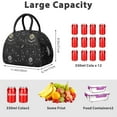 thumbnail image 4 of Women's Gothic Starry Night Lunch Box - Moon & Stars Constellation Design, Insulated Reusable Leakproof Cooler Tote with Adjustable Shoulder Strap for Work, School, Picnic & Camping, 4 of 4