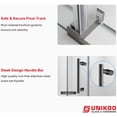 thumbnail image 4 of UKS04-50-55 Inch x 80 Inch Sliding Frameless Shower Door, 3/8" Tempered Glass with Easy-Cleaning Coating, Stainless Steel Rollers & SGCC-Certified Stability, 4 of 7