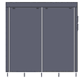 thumbnail image 6 of Tcbosik 67 inch Portable Closet, Freestanding Clothes Organizer with Non-Woven Fabric Cover, Heavy Duty Wardrobe with Side Pockets, Storage Shelves and Hanging Rods for Bedroom, Gray, 6 of 7